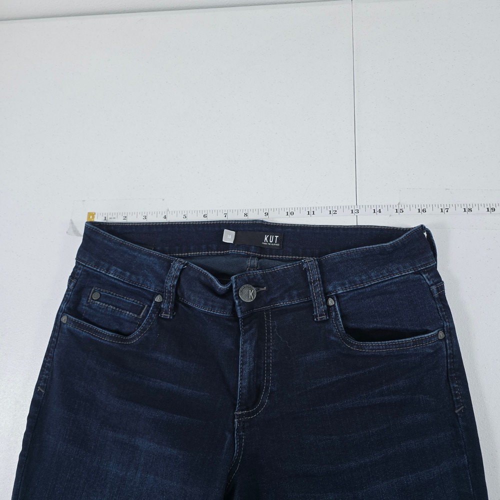 Kut from the Kloth Natalie High Rise Bootcut Jeans Dark Wash Blue Womens 10 - Picture 3 of 9